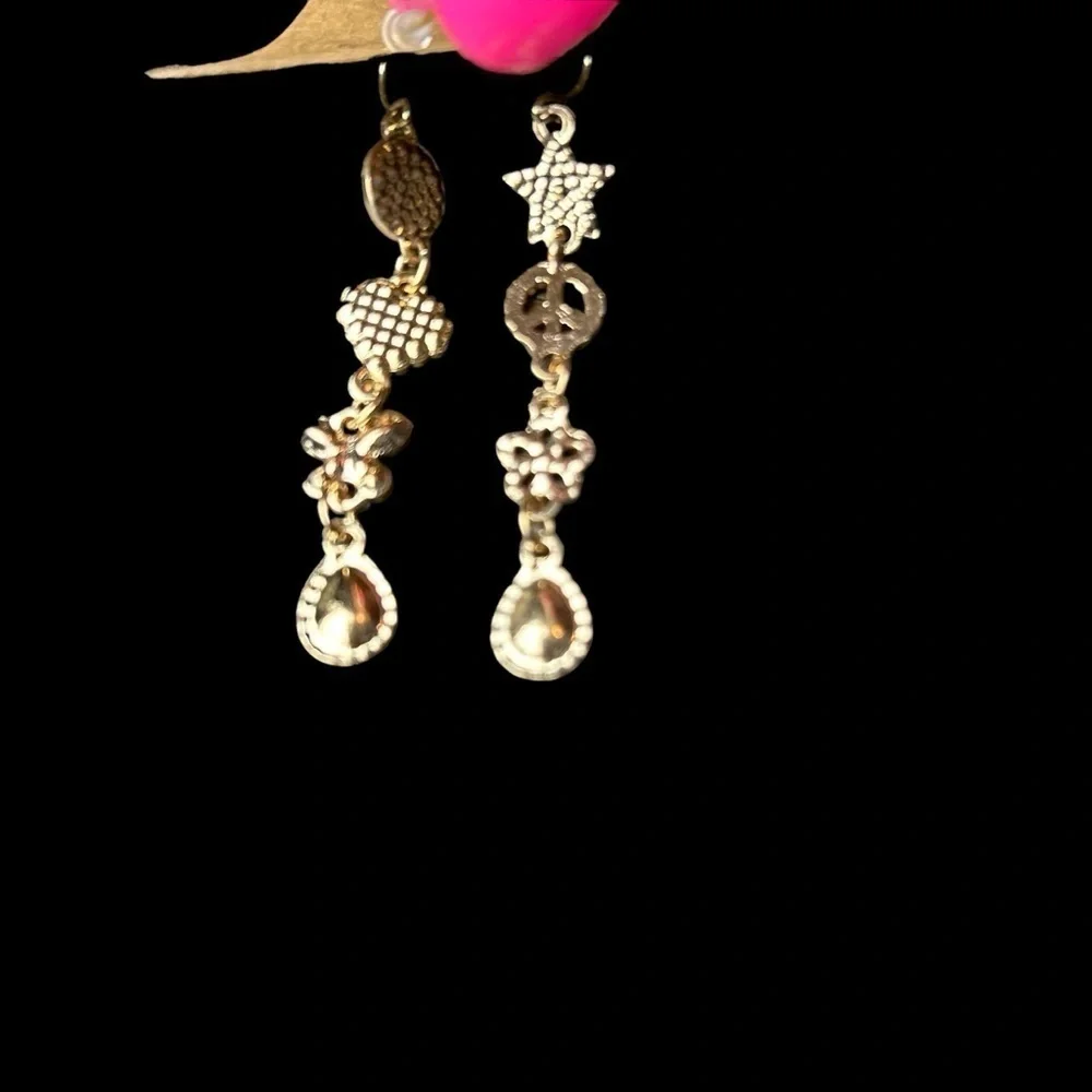 Fun Whimsical Dangle Pierced Earrings With All Things To Make You Smile - Picture 9 of 11
